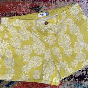 Old Navy Yellow Pineapple Shorts